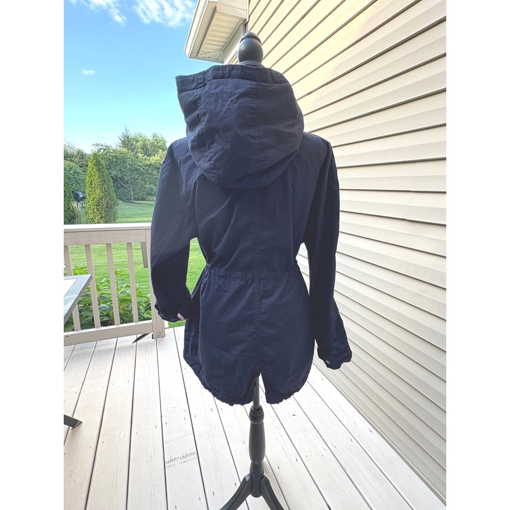 Sebby Collection Navy Blue Hooded Utility Jacket Style‎ ST7597 Size L - Picture 4 of 10